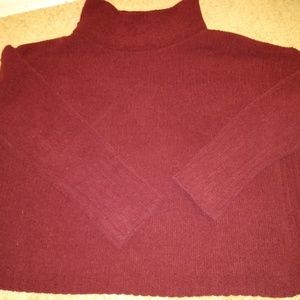 Field flower/ Anthropologie Maroon sweater